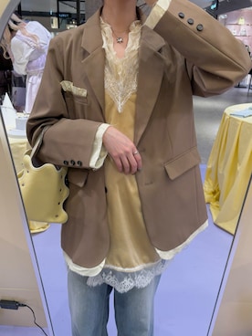 村田倫子さん（レディース・163cm）の春コーディネート