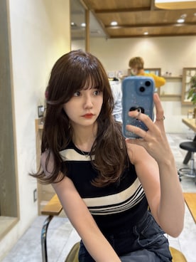 「UNE MANSION（ユヌマンション）のアイテム（タンクトップ）」を使った、村田倫子さん（レディース・163cm）の夏コーディネート