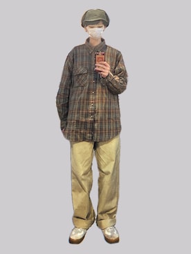 「Wrangler」｜「アイテム（アクセサリー）」を使った、ᑒさん（レディース・168cm）の秋コーディネート