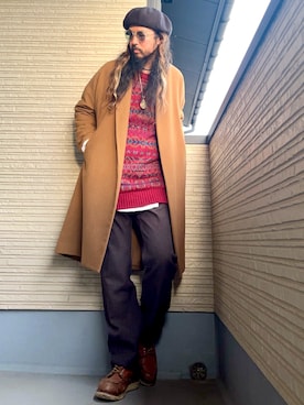 「RED WING（レッドウィング）のアイテム」を使った、higerinseさん（メンズ・170cm）の冬コーディネート
