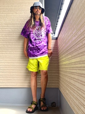 「アイテム（サンダル）」を使った、higerinseさん（メンズ・170cm・30代）の夏コーディネート