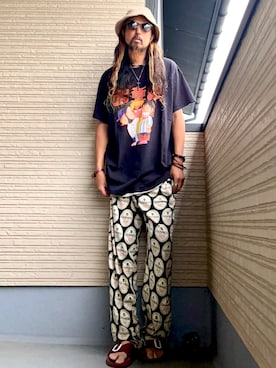 「アイテム（サンダル）」を使った、higerinseさん（メンズ・170cm・30代）の夏コーディネート