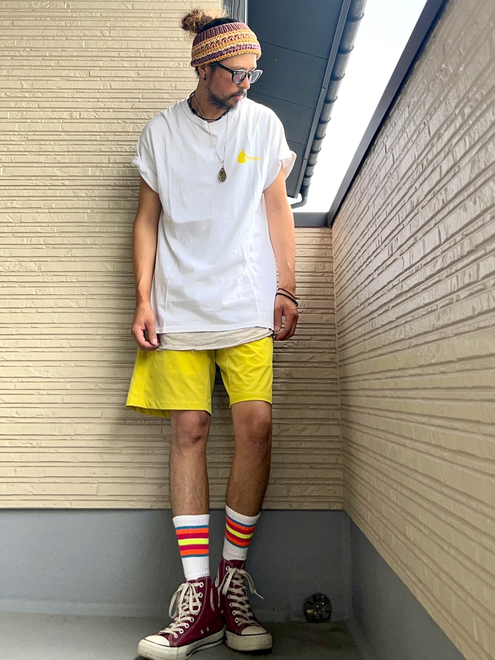 Hawaiian6 黄緑 ピンク Tシャツ Hawaiian6 黄緑 ピンク Tシャツ