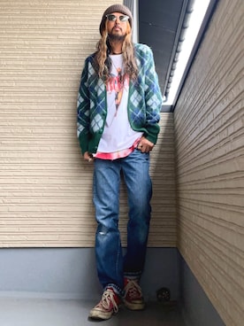 「アイテム（デニムパンツ）」を使った、higerinseさん（メンズ・170cm・40代）の秋コーディネート