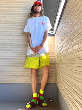 「Dickies（ディッキーズ）のアイテム」を使った、higerinseさん（メンズ・170cm）の夏コーディネート