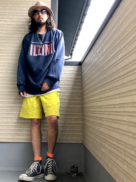 「SLOPER（スローパー）のアイテム」を使った、higerinseさん（メンズ・170cm）の秋コーディネート