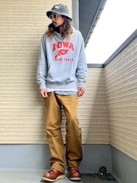 「owatteruman」｜higerinseさん（メンズ・170cm）の春コーディネート