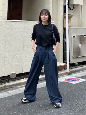 「アイテム（スウェット）」を使った、maiさん（レディース・153cm）の秋コーディネート