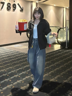 「アイテム（ブルゾン）」を使った、maiさん（レディース・153cm）の秋コーディネート