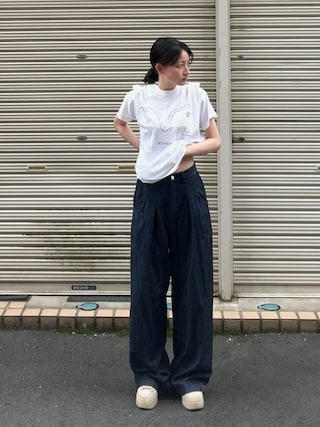 春夏デニムセットアップ♡ワイドレッグツーピース女子会コーデ 春夏デニムセットアップ♡ワイドレッグツーピース女子会コーデ