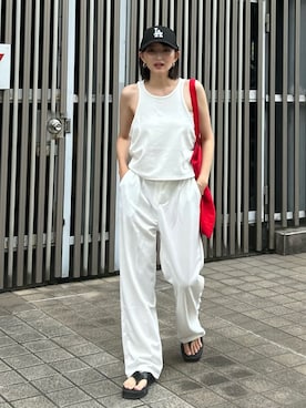 「アイテム（バッグ）」を使った、maiさん（レディース・153cm）の夏コーディネート