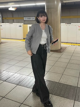 「アイテム（キャミソール）」を使った、maiさん（レディース・153cm）の秋コーディネート