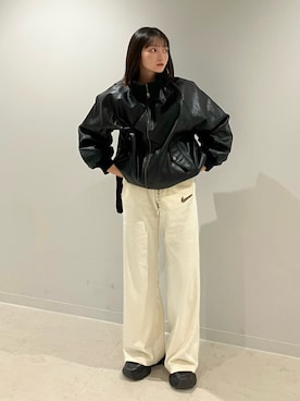 「Java（ジャバ）のアイテム（ブルゾン）」を使った、maiさん（レディース・153cm）の冬コーディネート