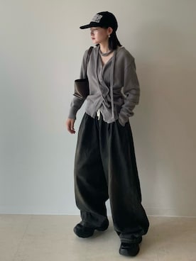 「アイテム（キャップ）」を使った、maiさん（レディース・153cm）の秋コーディネート