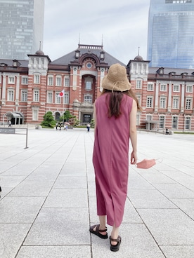 「PLST（プラステ）のアイテム（ワンピース/ドレス）」を使った、りったんさん（レディース・160cm）の夏コーディネート