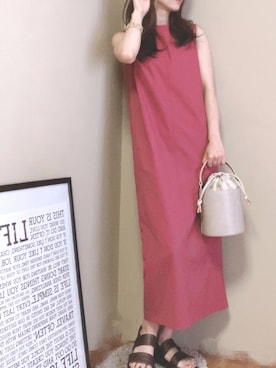 「PLST（プラステ）のアイテム（ワンピース/ドレス）」を使った、りったんさん（レディース・160cm）の夏コーディネート