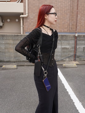 「FETICO（フェティコ）のアイテム」を使った、たなかまいさん（レディース・169cm）の春コーディネート