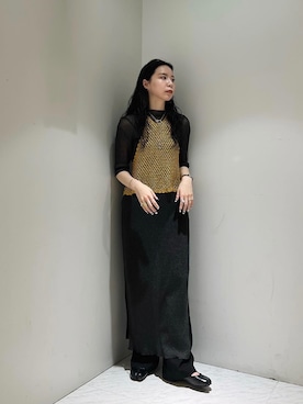 「TAN（タン）のアイテム（ワンピース/ドレス）」を使った、たなかまいさん（レディース・169cm）の春コーディネート