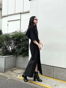 「Maison Margiela（メゾンマルジェラ）のMaison Margiela 「タビ」ブーツ（ブーツ）」を使った、たなかまいさん（レディース・169cm）の夏コーディネート