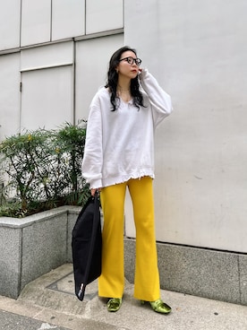 「WANDERUNG（ワンデルング）のアイテム」を使った、たなかまいさん（レディース・169cm）の冬コーディネート