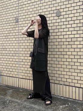 「MM6 Maison Margiela（ｴﾑｴﾑｼｯｸｽ ﾒｿﾞﾝ ﾏﾙｼﾞｪﾗ）のアイテム（ワンピース/ドレス）」を使った、たなかまいさん（レディース・169cm）の夏コーディネート