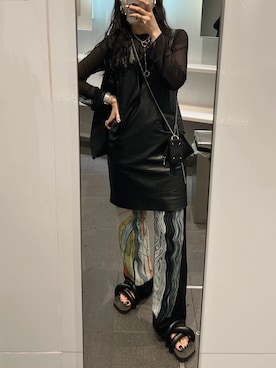 「MM6 Maison Margiela（ｴﾑｴﾑｼｯｸｽ ﾒｿﾞﾝ ﾏﾙｼﾞｪﾗ）のアイテム（ワンピース/ドレス）」を使った、たなかまいさん（レディース・169cm）の春コーディネート
