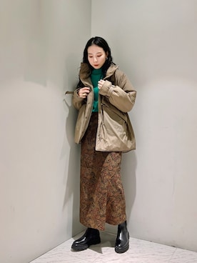「WILD THINGS（ワイルドシングス）のアイテム（ダウンジャケット/コート）」を使った、たなかまいさん（レディース・169cm）の秋コーディネート