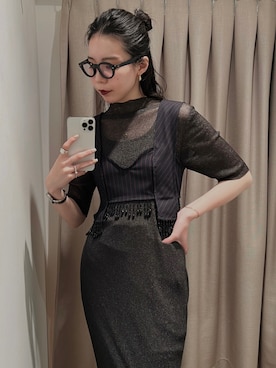 「TAN（タン）のアイテム（ワンピース/ドレス）」を使った、たなかまいさん（レディース・169cm）の春コーディネート