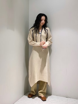 「TAN（タン）のアイテム（ワンピース/ドレス）」を使った、たなかまいさん（レディース・169cm）の秋コーディネート