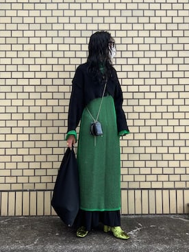 「WANDERUNG（ワンデルング）のアイテム」を使った、たなかまいさん（レディース・169cm）の冬コーディネート