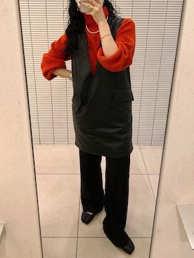 「MM6 Maison Margiela（ｴﾑｴﾑｼｯｸｽ ﾒｿﾞﾝ ﾏﾙｼﾞｪﾗ）のアイテム（ワンピース/ドレス）」を使った、たなかまいさん（レディース・169cm）の秋コーディネート