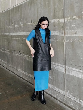 「MM6 Maison Margiela（ｴﾑｴﾑｼｯｸｽ ﾒｿﾞﾝ ﾏﾙｼﾞｪﾗ）のアイテム（ワンピース/ドレス）」を使った、たなかまいさん（レディース・169cm）の春コーディネート