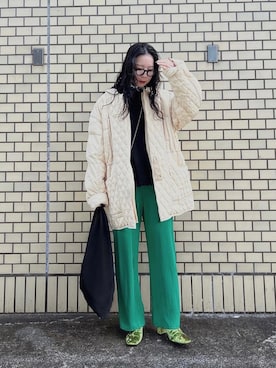 「WANDERUNG（ワンデルング）のアイテム」を使った、たなかまいさん（レディース・169cm）の冬コーディネート