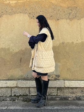 「JUN MIKAMI（ジュンミカミ）のアイテム」を使った、たなかまいさん（レディース・169cm）の秋コーディネート