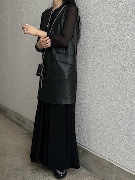 「MM6 Maison Margiela（ｴﾑｴﾑｼｯｸｽ ﾒｿﾞﾝ ﾏﾙｼﾞｪﾗ）のアイテム（ワンピース/ドレス）」を使った、たなかまいさん（レディース・169cm）の秋コーディネート