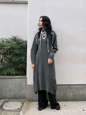 「TAN（タン）のアイテム（ワンピース/ドレス）」を使った、たなかまいさん（レディース・169cm）の秋コーディネート