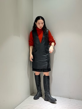 「MM6 Maison Margiela（ｴﾑｴﾑｼｯｸｽ ﾒｿﾞﾝ ﾏﾙｼﾞｪﾗ）のアイテム（ワンピース/ドレス）」を使った、たなかまいさん（レディース・169cm）の冬コーディネート