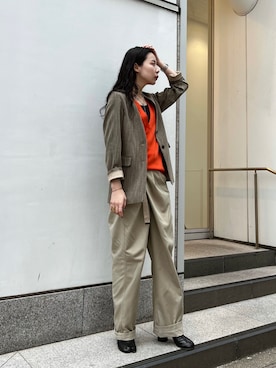 「iI（アイ）のアイテム」を使った、たなかまいさん（レディース・169cm）の冬コーディネート