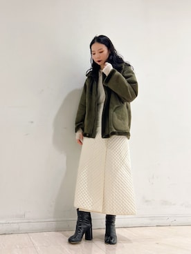 「VACHEMENT（ヴァシュモン）のアイテム（ジャケット/アウター）」を使った、たなかまいさん（レディース・169cm）の冬コーディネート