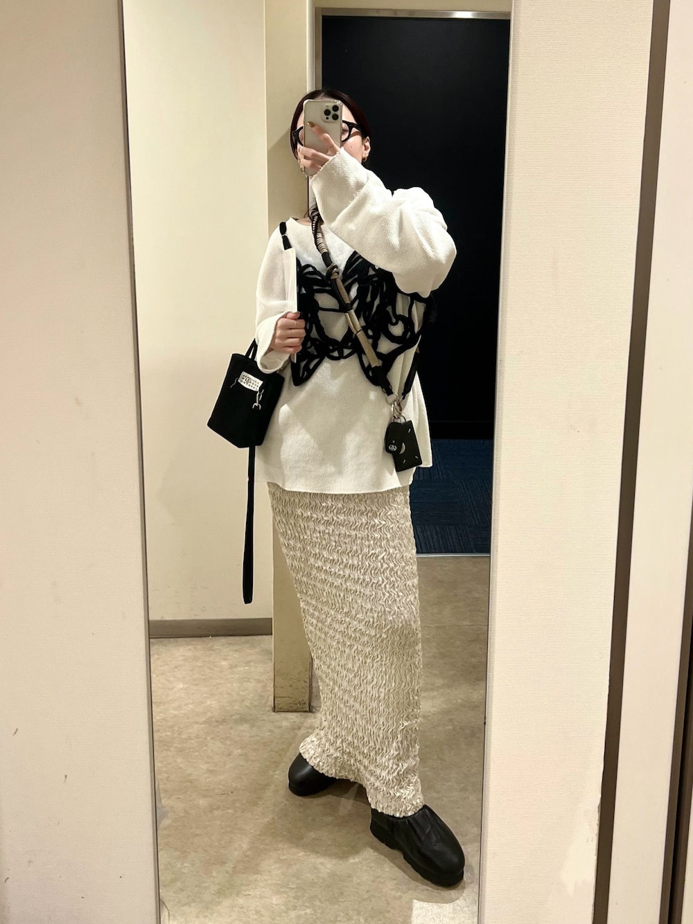 MaisonMargiela MM6 ハンドバッグ エムエムシックス 黒 MM6 CLASSIC JAPANESE HANDBAG（ハンドバッグ）｜MM6 Maison