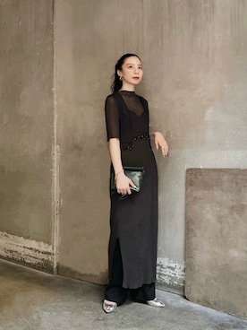 「TAN（タン）のアイテム（ワンピース/ドレス）」を使った、たなかまいさん（レディース・169cm）の春コーディネート