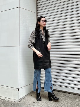 「MM6 Maison Margiela（ｴﾑｴﾑｼｯｸｽ ﾒｿﾞﾝ ﾏﾙｼﾞｪﾗ）のアイテム（ワンピース/ドレス）」を使った、たなかまいさん（レディース・169cm）の冬コーディネート
