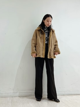 「VACHEMENT（ヴァシュモン）のアイテム（ジャケット/アウター）」を使った、たなかまいさん（レディース・169cm）の冬コーディネート