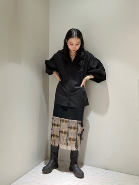 「TAN（タン）のアイテム（ワンピース/ドレス）」を使った、たなかまいさん（レディース・169cm）の春コーディネート