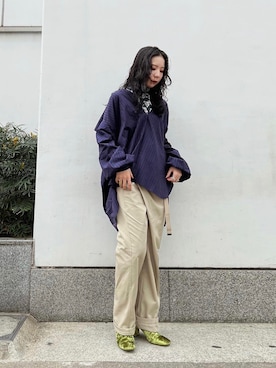 「WANDERUNG（ワンデルング）のアイテム」を使った、たなかまいさん（レディース・169cm）の冬コーディネート