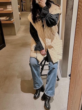 「JUN MIKAMI（ジュンミカミ）のアイテム」を使った、たなかまいさん（レディース・169cm）の冬コーディネート