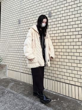 「JUN MIKAMI（ジュンミカミ）のアイテム」を使った、たなかまいさん（レディース・169cm）の冬コーディネート