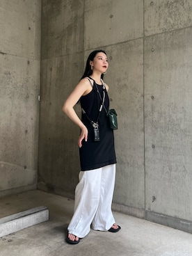 「アイテム（ワンピース/ドレス）」を使った、たなかまいさん（レディース・169cm）の夏コーディネート