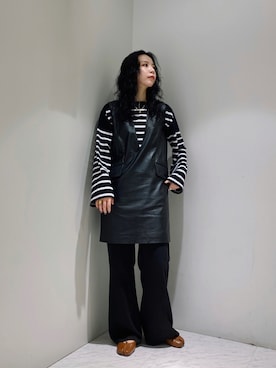 「MM6 Maison Margiela（ｴﾑｴﾑｼｯｸｽ ﾒｿﾞﾝ ﾏﾙｼﾞｪﾗ）のアイテム（ワンピース/ドレス）」を使った、たなかまいさん（レディース・169cm）の秋コーディネート