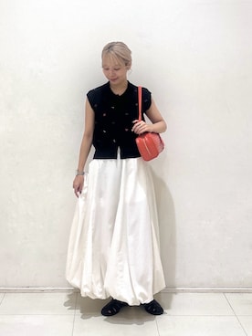 「NATURAL BEAUTY BASIC（ナチュラルビューティーベーシック）のアイテム」を使った、ichi🌻さん（レディース・155cm）の夏コーディネート